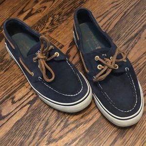 Dark blue sperry top-sider boat shoe